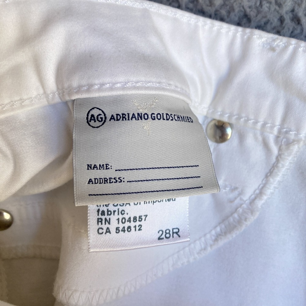 Adriano Goldschmied Legging Jeans Womens 28 Handcrafted White Denim 28R NWT $198 - Picture 16 of 16